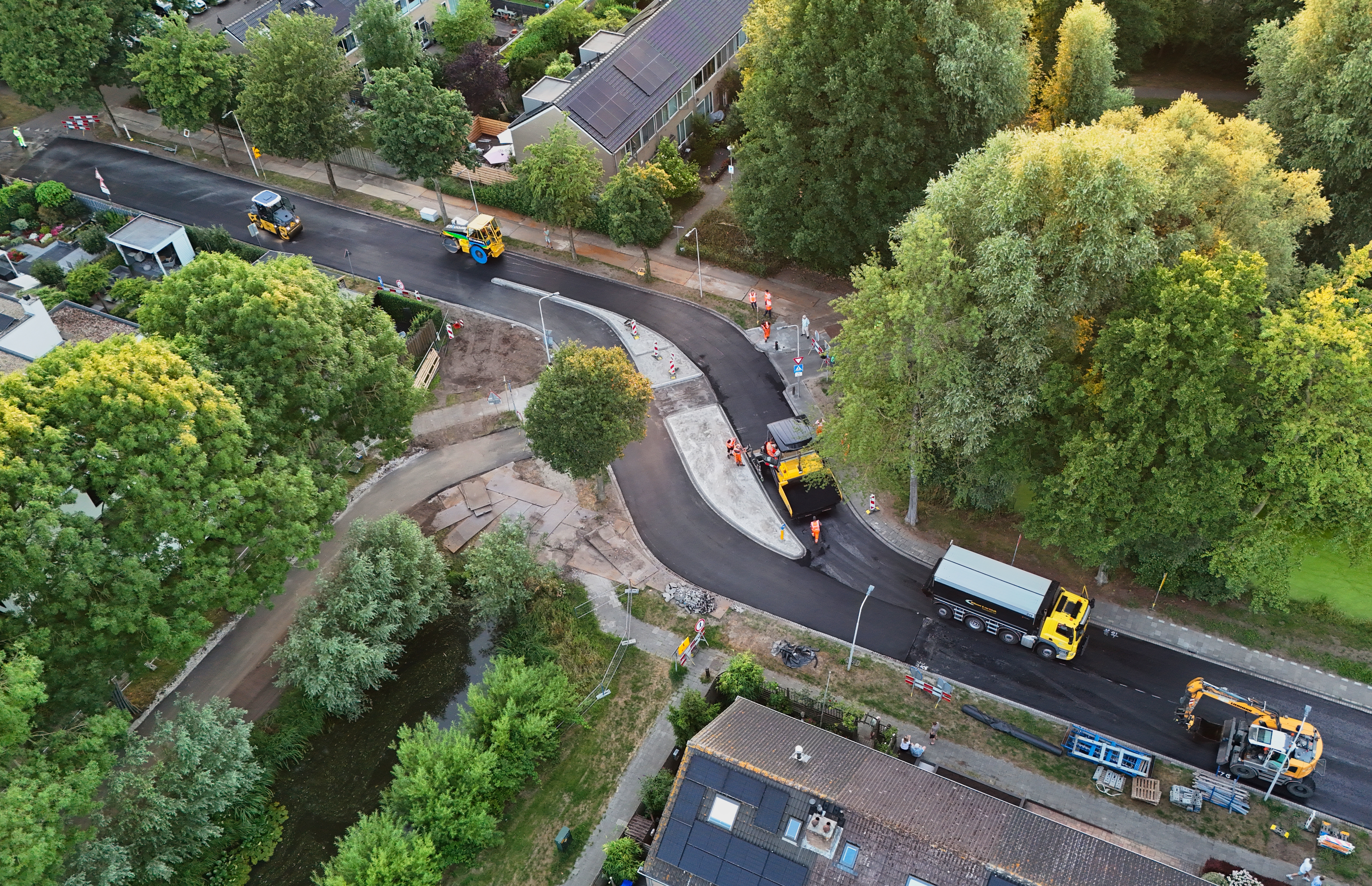 foto van werkzaamheden aan de Edelstenenbaan